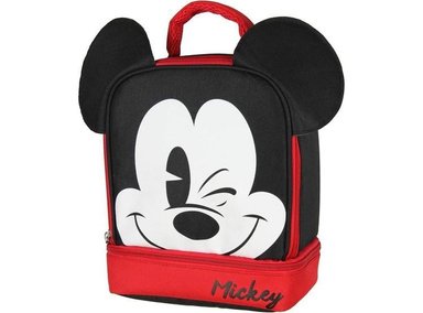 LONCHERA DE MICKEY MOUSE CON COMPARTIMENTOS Y DISEÑO 3D