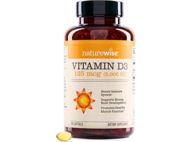 NATUREWISE VITAMINA D3, SUPLEMENTO PARA SISTEMA INMUNE, MÚSCULO Y HUESOS EN ACEITE DE OLIVA VIRGEN, SIN GMO, SIN GLUTEN