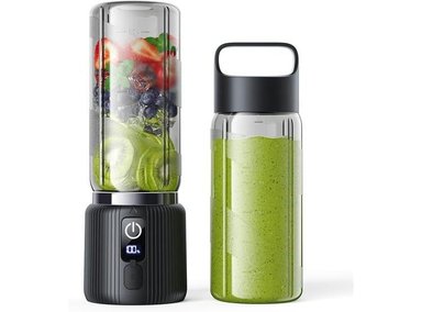 LICUADORA PORTÁTIL COKUNST 8 CUCHILLAS, LED, USB-C RECARGABLE, CON TAPA EXTRA, IDEAL PARA VIAJES Y GIMNASIO