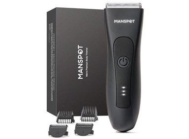 MANSPOT MANSCAPE - RECORTADORA PARA INGLE Y VELLO PÚBICO, CON PROTECTORES Y CUCHILLAS DE CERÁMICA,