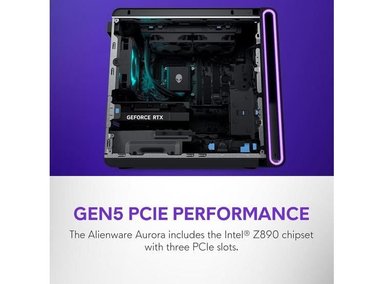 ALIENWARE AURORA GAMING DESKTOP CON INTEL CORE ULTRA 9, NVIDIA RTX 5080 Y SSD 1TB - 9