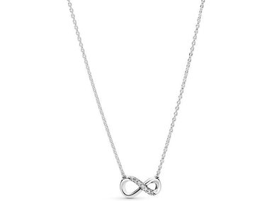 COLGANTE PANDORA INFINITY, JOYERÍA DE PLATA CON CIRCONITA CÚBICA, IDEAL PARA REGALO EN OCASIONES ESPECIALES