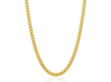 INVICTA JEWELRY: COLLAR DE HOMBRE CON CADENA DE ACERO INOXIDABLE ESTILO BORDILLO, CIERRE SEGURO DE MOSQUETÓN