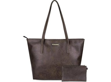 BOLSA DE MANO DE CUERO VEGANO MONTANA WEST, DISEÑO CLÁSICO CON BOLSA DESMONTABLE A JUEGO PARA MAYOR COMODIDAD