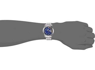 RELOJ SEIKO 5 PARA HOMBRE CON ESFERA AZUL Y FUNCIONES AUTOMÁTICAS, RESISTENTE AL AGUA Y CORREA DE ACERO INOXIDABLE - 2