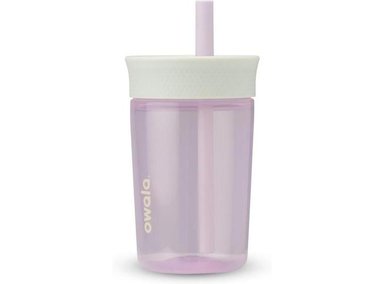 VASO OWALA PARA NIÑOS, AISLADO, SIN BPA, RESISTENTE A DERRAMES, CON POPOTE FLEXIBLE, IDEAL PARA VIAJES Y LAVAVAJILLAS