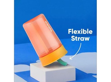 VASO DE PLÁSTICO OWALA CON AISLAMIENTO, POPOTE FLEXIBLE ANTIBERRAMES Y FÁCIL LIMPIEZA PARA NIÑOS, IDEAL PARA VIAJES Y HOGAR - 2