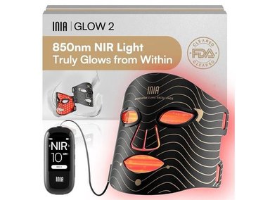 MÁSCARA DE LUZ LED CON MODOS ROJO Y AZUL NIR DE 850 NM RECARGABLE