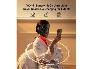 MÁSCARA DE LUZ LED CON MODOS ROJO Y AZUL NIR DE 850 NM RECARGABLE - 8