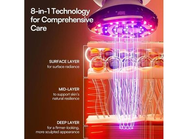 DISPOSITIVO FACIAL MICROCORRIENTE 8 EN 1 INIA SPHERA CON LUZ ROJA Y MODOS PERSONALIZADOS PARA CUIDADO EN CASA - 3