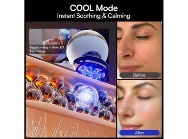 DISPOSITIVO FACIAL MICROCORRIENTE 8 EN 1 INIA SPHERA CON LUZ ROJA Y MODOS PERSONALIZADOS PARA CUIDADO EN CASA - 8