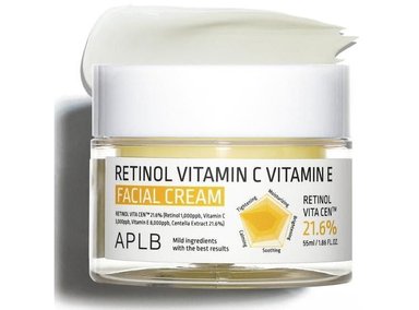 CREMA HIDRATANTE FACIAL APLB CON VITAMINAS C Y E, RETINOL 55ML
