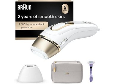 BRAUN IPL SILK EXPERT PRO5, DISPOSITIVO DE DEPILACIÓN PARA MUJER Y HOMBRE, INCLUYE MAQUINILLA VENUS Y LUJOSO ESTUCHE