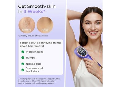DEPILACIÓN IPL EN CASA PARA MUJERES Y HOMBRES, SEGURA E INDOLORA, CON SISTEMA DE ENFRIAMIENTO DE HIELO Y RESULTADOS DURADEROS - 2