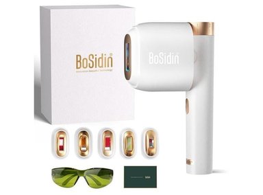 BOSIDIN DEPILACIÓN IPL CON ENFRIAMIENTO DE HIELO Y REJUVENECIMIENTO FACIAL, 6+1 MODOS, 6 NIVELES PARA TODA LA FAMILIA