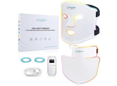 MÁSCARA FACIAL Y CUELLO LED, 7 COLORES. PERFECTO PARA REJUVENECIMIENTO Y CUIDADO ANTIENVEJECIMIENTO
