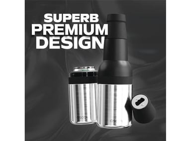 ASOBU FROSTY BEER HOLDER: ENFRIADOR DE ACERO INOXIDABLE CON AISLAMIENTO; INCLUYE ABREBOTELLAS; MANTIENE FRÍO POR 12 HORAS - 3