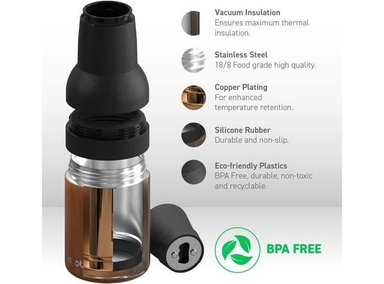 ASOBU FROSTY BEER HOLDER, ENFRIADOR DE ACERO INOXIDABLE CON AISLAMIENTO AL VACÍO Y ABREBOTELLAS INCLUIDO, LIBRE DE BPA - 4