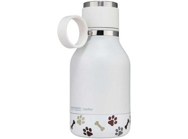 ASOBU BUDDY BOTTLE, BOTELLA DE AGUA DE ACERO INOXIDABLE CON CUENCO REMOVIBLE Y ALMACENAMIENTO PARA COMIDA DE PERROS