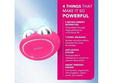 DISPOSITIVO FACIAL FOREO BEAR CON MICROCORRIENTE, LIFTING Y CONTORNO NO INVASIVO, ABSORCIÓN OPTIMIZADA, EN COLOR FUCSIA - 2