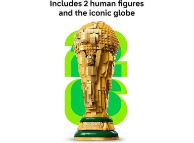 CONJUNTO DE LEGO: TROFEO DE LA COPA MUNDIAL FIFA - IDEAL PARA FANÁTICOS DEL FÚTBOL, PERFECTO PARA EXHIBICIÓN DECORATIVA - 2