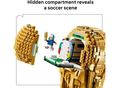 CONJUNTO DE LEGO: TROFEO DE LA COPA MUNDIAL FIFA - IDEAL PARA FANÁTICOS DEL FÚTBOL, PERFECTO PARA EXHIBICIÓN DECORATIVA - 3