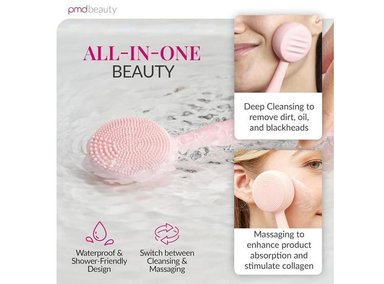 CEPILLO FACIAL PMD CLEAN: LIMPIADOR INTELIGENTE DE SILICONA, MASAJEADOR ANTIENVEJECIMIENTO IMPERMEABLE, A BATERÍA - 2