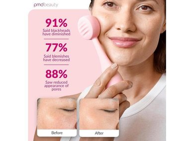 CEPILLO FACIAL PMD CLEAN: LIMPIADOR INTELIGENTE DE SILICONA, MASAJEADOR ANTIENVEJECIMIENTO IMPERMEABLE, A BATERÍA - 3