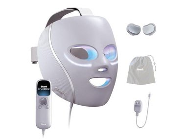 MASCARILLA FACIAL LED SHARK CRYOGLOW ANTI-EDAD Y REPARADORA CON ENFRIAMIENTO OCULAR, USB-C Y CONTROL REMOTO