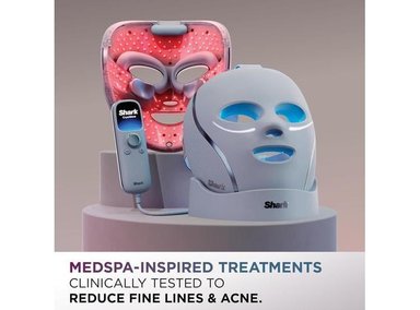 SHARK CRYOGLOW MÁSCARA FACIAL LED CON REFRIGERACIÓN, REPARACIÓN ANTIARRUGAS, LUZ INFRARROJA, CONTROL REMOTO, BOLSA - 3