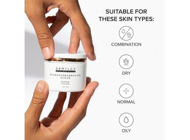 DRMTLGY MASCARILLA Y EXFOLIANTE FACIAL DE MICRODERMOABRASIÓN NO ABRASIVO PARA MEJORAR CICATRICES DE ACNÉ Y PUNTOS NEGROS - 3