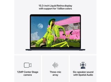 MACBOOK AIR APPLE MDVK4LL/A 16GB 1TB MIDNIGHT - 2