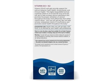 VITAMINAS D3 + K2 NORDIC NATURALS CON SABOR A NARANJA, PARA SOPORTE ÓSEO, INMUNE Y EQUILIBRIO DE CALCIO, 60 CÁPSULAS - 2