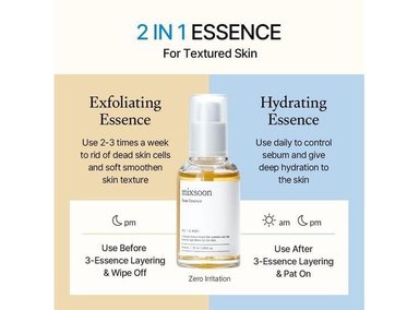 MIXSOON SUERO FACIAL BEAN ESSENCE EXFOLIANTE CON MUCINA DE CARACOL PARA PIEL SUAVE 50ML - 2