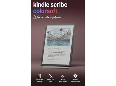 AMAZON KINDLE SCRIBE COLORSOFT 64GB, MODELO NUEVO, DELGADO, LIGERO, CON PANTALLA COLOR SEMEJANTE AL PAPEL Y LÁPIZ INCLUIDO - 1