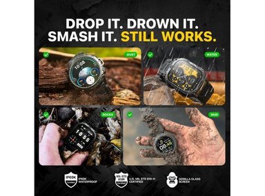 CARBINOX BLAZE SMARTWATCH, RESISTENTE, GPS, 170+ DEPORTES, GORILLA GLASS, LLAMADAS, ANDROID/IOS - 3
