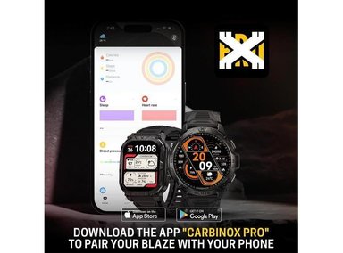 CARBINOX BLAZE SMARTWATCH, RESISTENTE, GPS, 170+ DEPORTES, GORILLA GLASS, LLAMADAS, ANDROID/IOS - 8