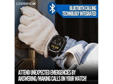 CARBINOX VORTEX SMARTWATCH CON LLAMADAS, RASTREADOR FITNESS MILITAR Y DISEÑO DEPORTIVO RESISTENTE AL AGUA - 4