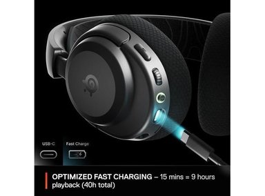 AURICULARES INALÁMBRICOS GAMING STEELSERIES ARCTIS NOVA 3X CON APP, BATERÍA 40HR, BLUETOOTH, MULTI-PLATAFORMA - 4