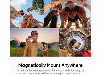 CÁMARA INSTA360 GO ULTRA 4K VLOGGING Y ACCIÓN, MANOS LIBRES, SENSOR AVANZADO, LIGERA, 200 MIN DE BATERÍA, MAGNÉTICA - 5