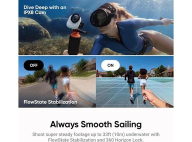 CÁMARA INSTA360 GO ULTRA 4K VLOGGING Y ACCIÓN, MANOS LIBRES, SENSOR AVANZADO, LIGERA, 200 MIN DE BATERÍA, MAGNÉTICA - 7