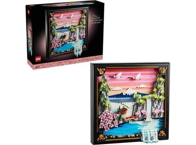 LEGO ART PAISAJE JAPONÉS DE CEREZOS EN FLOR PARA ADULTOS, IDEAL PARA PARED O SUPERFICIE - MODELO 31218