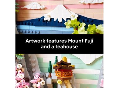 LEGO ART PAISAJE JAPONÉS DE CEREZOS EN FLOR PARA ADULTOS, IDEAL PARA PARED O SUPERFICIE - MODELO 31218 - 3