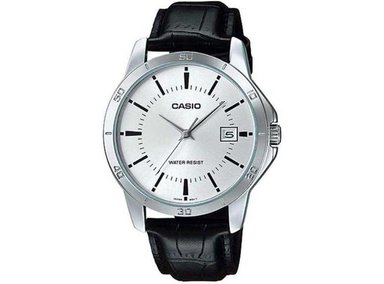 CASIO MTP-V004L-7A, ELEGANTE RELOJ DE PULSERA PARA HOMBRE CON FECHA EN ACERO INOXIDABLE DE DIAL PLATEADO