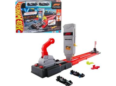 HOT WHEELS RACING FORMULA 1 SET DE PISTA CON AUTOS A ESCALA PARA CARRERAS EN PARALELO