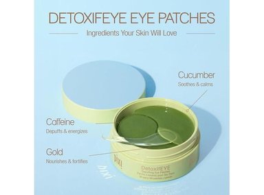 PIXI DETOXIFEYE PARCHES HIDROGEL PARA OJOS HINCHADOS ÁCIDO HIALURÓNICO Y CAFEÍNA 60 PARCHES - 2