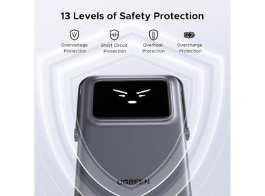 UGREEN UNO - CARGADOR PORTÁTIL MAGNÉTICO CON CARGA INALÁMBRICA Y CABLE PARA DISPOSITIVOS IPHONE Y USB-C - 7