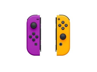 JOY-CON NINTENDO SWITCH EN NEÓN PÚRPURA Y NARANJA CON SENSOR GIROSCÓPICO Y CONTROL DE MOVIMIENTO - 2
