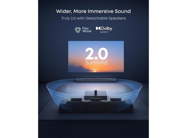 PROYECTOR PORTÁTIL SOUNDCORE NEBULA P1 CON ALTAVOCES DESMONTABLES, SONIDO ENVOLVENTE Y GOOGLE TV INTEGRADO - 3
