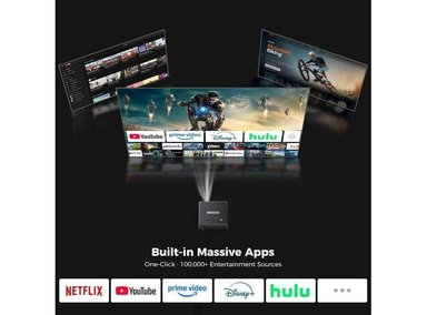 GOODEE PROYECTOR 4K INTELIGENTE CON WIFI, BLUETOOTH, 3000 ANSI, ENFOQUE AUTOMÁTICO, CINE EN CASA Y STREAMING - 2